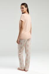 Arnetta Kadın Büyük Beden Pijama Takım, Dantel V Yaka Yazlık Pijama Takım - 10