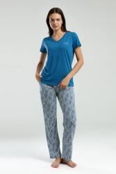 Arnetta Kadın Büyük Beden Yazlık Pijama Takım, V Yaka, Kısakollu Cep Detaylı - 1