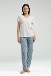 Arnetta Kadın Büyük Beden Yazlık Pijama Takım, V Yaka, Kısakollu Cep Detaylı - 9