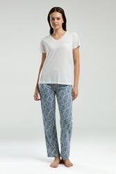Arnetta Kadın Büyük Beden Yazlık Pijama Takım, V Yaka, Kısakollu Cep Detaylı - 10