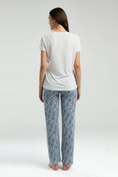 Arnetta Kadın Büyük Beden Yazlık Pijama Takım, V Yaka, Kısakollu Cep Detaylı - 11