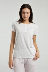 Arnetta Kadın Büyük Bedenli Yazlık Düğmeli Pijama Takım - Thumbnail