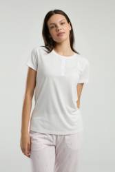 Arnetta Kadın Büyük Bedenli Yazlık Düğmeli Pijama Takım - Thumbnail