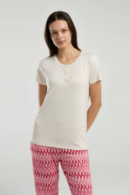 Arnetta - Arnetta Kadın Düğmeli Yakalı Pijama Takım (1)