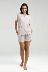 Arnetta Kadın Gömlek Şort Takım - Thumbnail