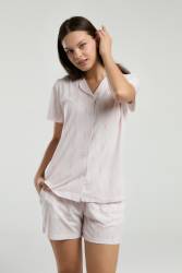 Arnetta Kadın Gömlek Şort Takım - Thumbnail