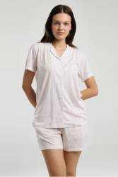 Arnetta Kadın Gömlek Şort Takım - Thumbnail