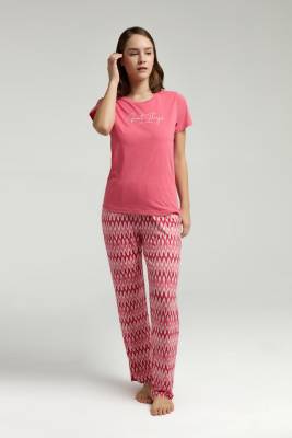 Arnetta - Arnetta Kadın Pembe Pijama Takım