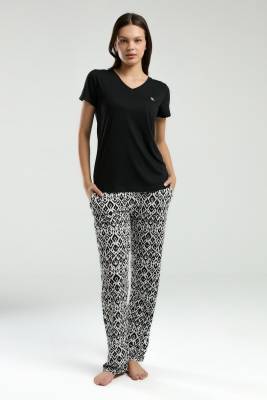 Arnetta - Arnetta Kadın Siyah Pijama Takım (1)
