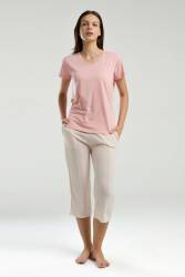 Arnetta Kadın T-shirt ve Cepli Kapri Takım - Thumbnail