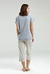 Arnetta Kadın T-shirt ve Cepli Kapri Takım - Thumbnail