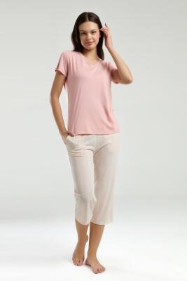 Arnetta Kadın T-shirt ve Cepli Kapri Takım - 3