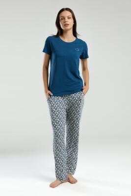 Arnetta Kadın Viskon Dokuma Yazlık Pijama Takım - 7