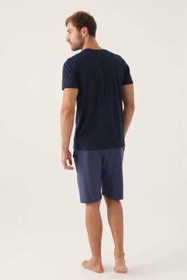 Arnetta Lacivert Arnetta Baba Oğul T-shirt ve Bermuda Şort Takım, %100 Pamuk, (ayrı ayrı fiyatlandırılır) - 4