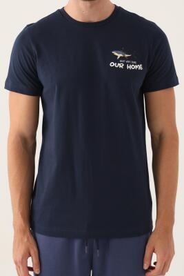 Arnetta Lacivert Arnetta Baba Oğul T-shirt ve Bermuda Şort Takım, %100 Pamuk, (ayrı ayrı fiyatlandırılır) - 3