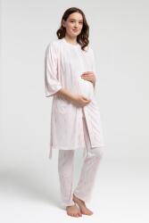 Arnetta Pembe Çizgili 3'lü Lohusa Pijama Seti (1)