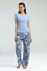 Arnetta Üst Kaşkorse Alt Dokuma Kumaş Kadın Pijama Takım, Cep Detaylı - 2