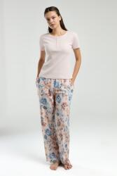 Arnetta Üst Kaşkorse Alt Dokuma Kumaş Kadın Pijama Takım, Cep Detaylı - 7