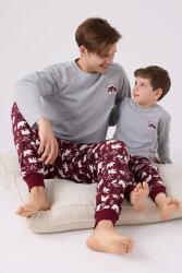 Ayıcık Baskılı Aile Pijama Takım, Ayrı Ayrı fiyatlandırılır Gri Melanj