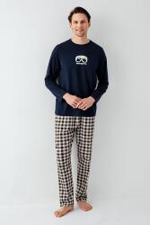 Baba Oğul Kareli Lacivert Pijama Takım Kombin, Erkek ve Çocuk Pijamalar Ayrı Ayrı Fiyatlandırılır - 6