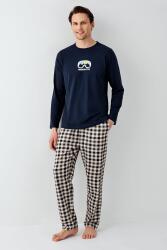 Baba Oğul Kareli Lacivert Pijama Takım Kombin, Erkek ve Çocuk Pijamalar Ayrı Ayrı Fiyatlandırılır - 5