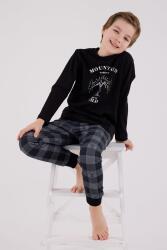 Baba Oğul Kareli Siyah Pijama Takım Kombin, Erkek ve Çocuk Pijamalar Ayrı Ayrı Fiyatlandırılır (1)
