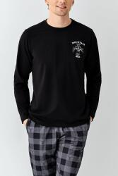 Baba Oğul Kareli Siyah Pijama Takım Kombin, Erkek ve Çocuk Pijamalar Ayrı Ayrı Fiyatlandırılır - 7