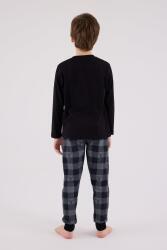 Baba Oğul Kareli Siyah Pijama Takım Kombin, Erkek ve Çocuk Pijamalar Ayrı Ayrı Fiyatlandırılır - 4
