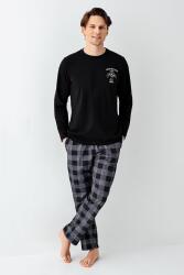 Baba Oğul Kareli Siyah Pijama Takım Kombin, Erkek ve Çocuk Pijamalar Ayrı Ayrı Fiyatlandırılır - 6