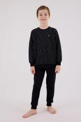 Baba Oğul Kışlık Siyah Pijama Takım Kombin, Erkek ve Çocuk Pijamalar Ayrı Ayrı Fiyatlandırılır - 3