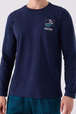 Baba Oğul Lacivert Pijama Takım, Kombin Yapmak İçin tek tek sepete eklenmelidir - 3