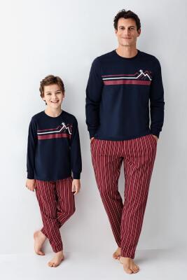 Baba Oğul Pijama Takım Kombin, Erkek ve Çocuk Pijamalar Ayrı Ayrı Fiyatlandırılır - 1