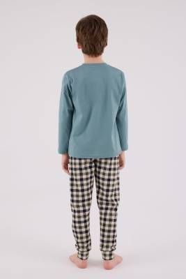 Baba Oğul Yeşil Pijama Takım Kombin, Erkek ve Çocuk Pijamalar Ayrı Ayrı Fiyatlandırılır - 5