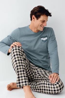 Baba Oğul Yeşil Pijama Takım Kombin, Erkek ve Çocuk Pijamalar Ayrı Ayrı Fiyatlandırılır - 6