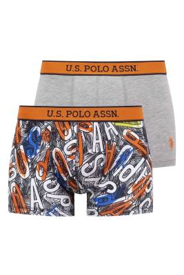 U.S. Polo Assn. - Baskılı Erkek Likralı 2'li Boxer