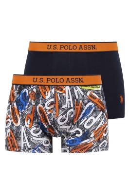 U.S. Polo Assn. - Baskılı Erkek Likralı 2'li Boxer (1)