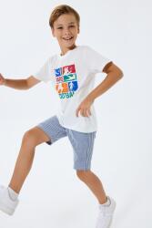Beyaz Erkek & Çocuk Şort Takımlar Ayrı Ayrı Satılır | %100 Pamuk Baba Oğul Yazlık Takım Kombin - 4