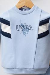 Bisiklet Yaka Erkek Bebek Alt Üst Takım, 2 iplik Dokuma - Thumbnail