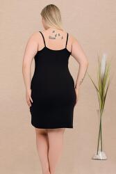 Büyük Beden Kadın Aakılı Siyah Gecelik ve Pembe Siyah Çizgili Sabahlık Takım, Viskon Kumaş - 3