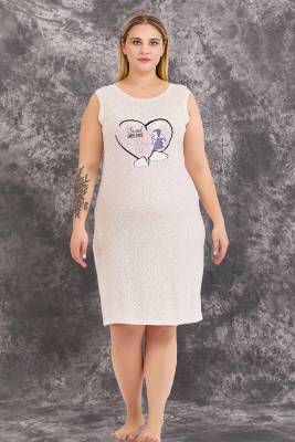 REN - Büyük Beden Kadın Gecelik Sabahlık Takım, Viskon Kumaş (1)