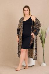 Büyük Beden Kadın Gecelik Sabahlık Takım, Viskon Kumaş (1)