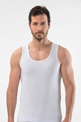 Cacharel - Cacharel 3'lü Erkek Atlet, Pamuklu Likralı Erkek Atlet