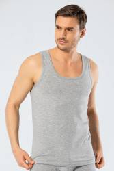 Cacharel 3'lü Erkek Atlet, Pamuklu Likralı Erkek Atlet - Thumbnail