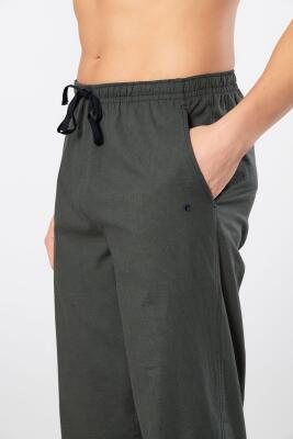 Cacharel Ekoseli Cepli Alt Pijama, %95 pamuk %5 likralı - 44