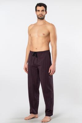 Cacharel Ekoseli Cepli Alt Pijama, %95 pamuk %5 likralı - 1