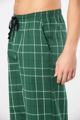 Cacharel Ekoseli Cepli Alt Pijama, %95 pamuk %5 likralı - 32