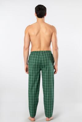 Cacharel Ekoseli Cepli Alt Pijama, %95 pamuk %5 likralı - 40