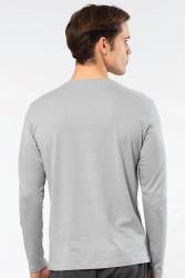 Cacharel Erkek %50 Modal, %50 Pamuk Bisiklet Yaka Uzunkol T-shirt - Thumbnail