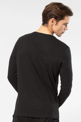 Cacharel Erkek %50 Modal, %50 Pamuk V Yaka Uzunkol T-shirt - 29