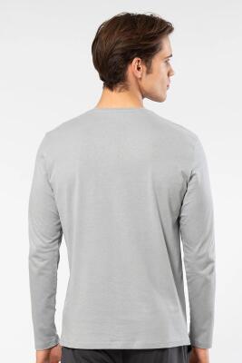 Cacharel Erkek %50 Modal, %50 Pamuk V Yaka Uzunkol T-shirt - 9